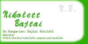 nikolett bajtai business card